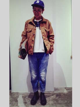 「SEVENDAYS=SUNDAY（セブンデイズサンデイ）のアイテム（その他アウター）」を使った、サトウサヤカさん（レディース・164cm）の冬コーディネート