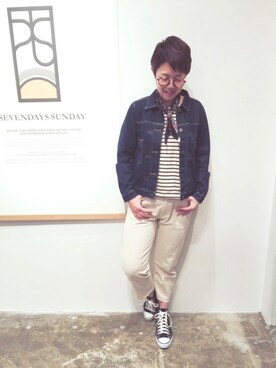 「SEVENDAYS=SUNDAY（セブンデイズサンデイ）のアイテム（ファッション雑貨）」を使った、サトウサヤカさん（レディース・164cm）の冬コーディネート