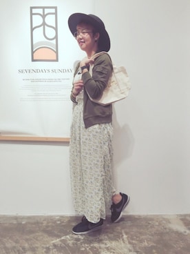 「アイテム（MA-1）」を使った、サトウサヤカさん（レディース・164cm・20代）の春コーディネート