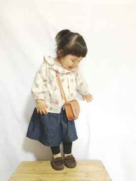 「handmade」｜「アイテム（モカシン/デッキシューズ）」を使った、sah＊ : ）さん（キッズ・90cm）の夏コーディネート