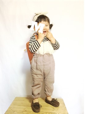 「handmade」｜「アイテム（モカシン/デッキシューズ）」を使った、sah＊ : ）さん（キッズ・90cm）の夏コーディネート