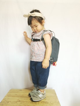 「LE JUN（ルジュン）のアイテム（バックパック/リュック）」を使った、sah＊ : ）さん（キッズ・90cm）の夏コーディネート