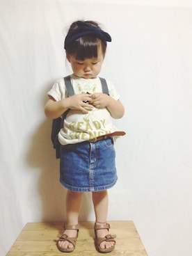 「LE JUN（ルジュン）のアイテム（バックパック/リュック）」を使った、sah＊ : ）さん（キッズ・90cm）の夏コーディネート