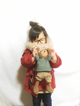 「COMMECAISM  （コムサ イズム）のアイテム（ジャケット/アウター）」を使った、sah＊ : ）さん（キッズ・90cm）の冬コーディネート