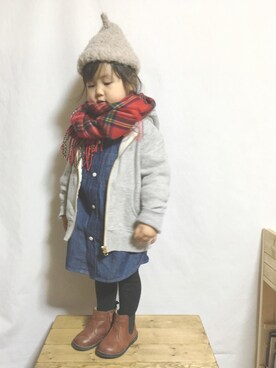 「LAGOM（LAGOM）のアイテム（ジャケット/アウター）」を使った、sah＊ : ）さん（キッズ・90cm）の冬コーディネート