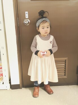 「LAGOM（LAGOM）のアイテム（ジャケット/アウター）」を使った、sah＊ : ）さん（キッズ・90cm）の春コーディネート