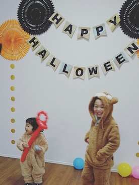 「ハロウィン 仮装」｜「アイテム（オールインワン・サロペット）」を使った、ゆきん。さん（キッズ・110cm）の秋コーディネート