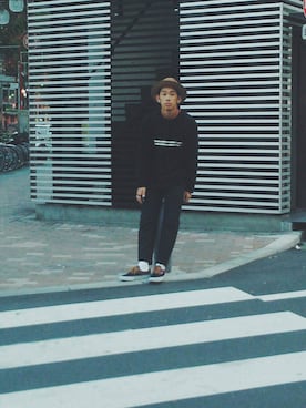「ベージュのハット」｜KoooooUTAROUさん（メンズ・180cm）の冬コーディネート