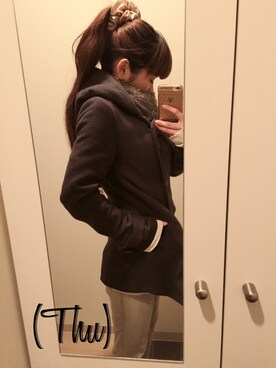 「DHOLIC（ディーホリック）のアイテム（その他アウター）」を使った、A.Iさん（レディース・155cm）の冬コーディネート