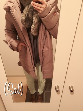 「DHOLIC（ディーホリック）のアイテム（その他アウター）」を使った、A.Iさん（レディース・155cm）の冬コーディネート