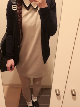 「タイツ×靴下」｜「アイテム（その他シューズ）」を使った、A.Iさん（レディース・155cm）の冬コーディネート