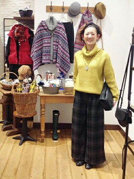 畠山さん（レディース・163cm）の冬コーディネート