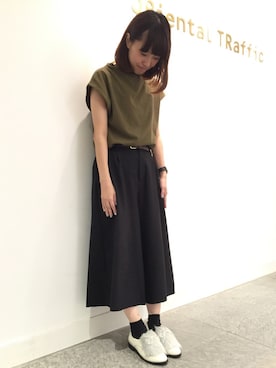 「アイテム（ドレスシューズ、グレー系）」を使った、OrientalTraffic 天王寺店さん（レディース・155cm）の秋コーディネート