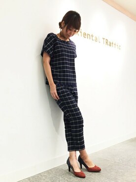 「ブロックチェック」｜OrientalTraffic 天王寺店さん（レディース・155cm）の秋コーディネート
