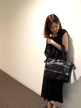 「M.deux（エムドゥ）のアイテム（バッグ）」を使った、はあちゅうさん（レディース・158cm）の秋コーディネート