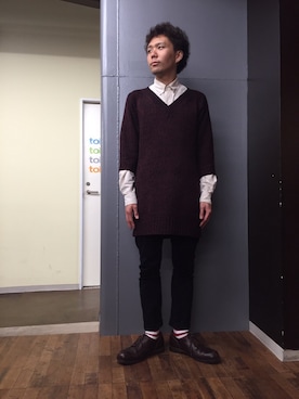 「Apply（アプリー）のアイテム」を使った、じーこさん（メンズ・170cm）の冬コーディネート