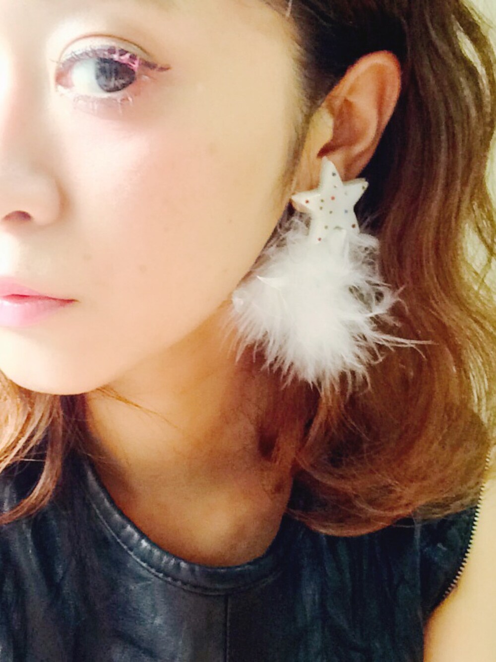「cheek、イヤリング、ピアス、ﾊﾝﾄﾞﾒｲﾄﾞｱｸｾｻﾘｰ、ハンドメイド、ホワイト、白」｜「Cheekの♡自身ブランドCHEEKの新作です♡
Star&Farのイヤリングです。
ブラックは完売したので、ホワイトのみの販売になります♡（イヤリング、ホワイト系）」を使った、AI HARADAさん（レディース・164cm）の秋コーディネートの1枚目の写真