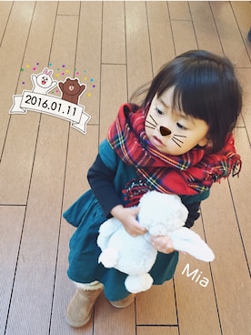 「MAISON DE REEFUR（メゾンドリーファー）のアイテム（雑貨/ホビー）」を使った、moz777さん（キッズ・90cm）の冬コーディネート