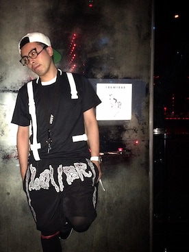 「UNIF（ユニフ）のアイテム（パンツ）」を使った、sanchakingさん（メンズ・163cm）の夏コーディネート