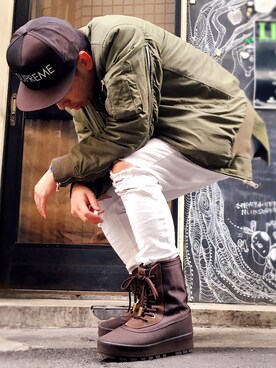 「ROCKED GARAGE（ロックド ガレージ）のアイテム」を使った、sanchakingさん（メンズ・163cm）の冬コーディネート