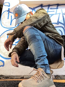 「ROCKED GARAGE（ロックド ガレージ）のアイテム」を使った、sanchakingさん（メンズ・163cm）の冬コーディネート