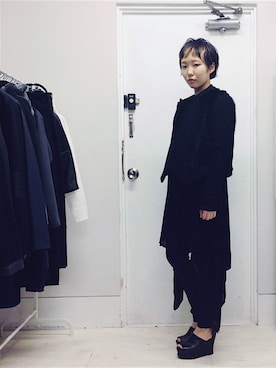 「ショート丈ジャケット」｜タカハシマリさん（レディース・162cm）の秋コーディネート