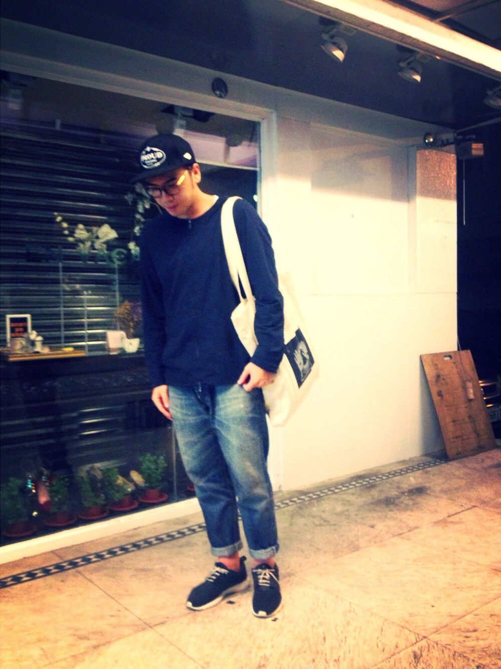 「ape、bathingape、stereovinyls、ZARA、snapback」｜「Stereoのproud（キャップ、ブラック系）」を使った、Tofuさん（メンズ・175cm）の夏コーディネートの1枚目の写真