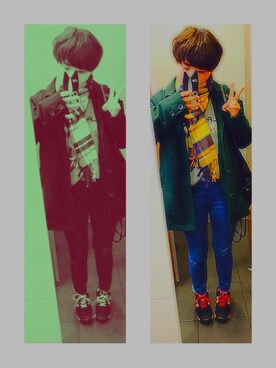 「韓国人っぽく」｜は  せ こ （１８）さん（レディース・153cm）の冬コーディネート