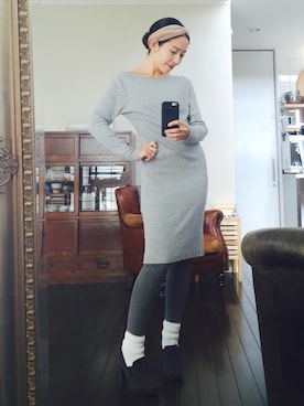 「アイテム（ブーティ）」を使った、雅さん（レディース・155cm・40代）の秋コーディネート