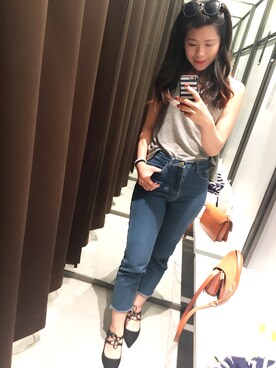 「Lulus（-）のアイテム（バッグ）」を使った、Jennyさん（レディース・164cm）の夏コーディネート