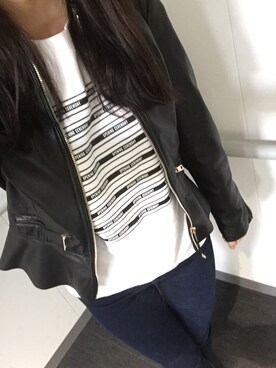 「OPENING CEREMONY（オープニングセレモニー）のアイテム（スウェット）」を使った、sarinaさん（レディース・165cm）の秋コーディネート