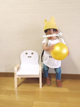 「NET（ネット）のアイテム（帽子）」を使った、maonchu☆さん（キッズ・70cm）の春コーディネート