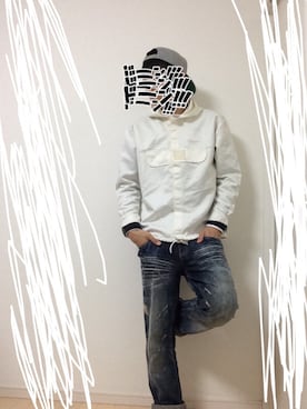 「連投すみません」｜まつけんさん（メンズ・174cm）の冬コーディネート