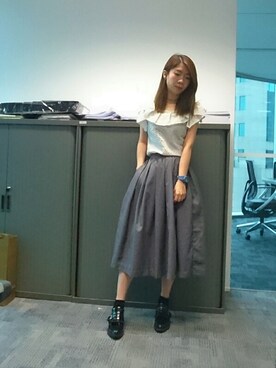 「A land（エーランド）のアイテム（アクセサリー）」を使った、GGGさん（レディース・157cm）の秋コーディネート