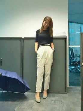 「CASIO」｜「アイテム（パンプス）」を使った、GGGさん（レディース・157cm）の秋コーディネート