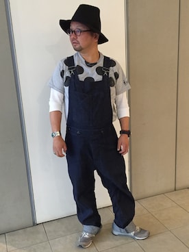 「SCYE BASICS（サイベーシックス）のアイテム（つなぎ/オールインワン）」を使った、せきさんさん（メンズ・161cm）の秋コーディネート