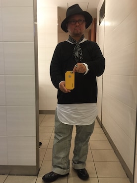 「SCYE BASICS（サイベーシックス）のアイテム（その他パンツ）」を使った、せきさんさん（メンズ・161cm）の秋コーディネート
