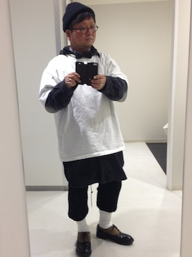 「MIHARAYASUHIRO（ミハラヤスヒロ）のアイテム（モッズコート）」を使った、せきさんさん（メンズ・161cm）の冬コーディネート