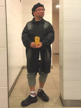 「MIHARAYASUHIRO（ミハラヤスヒロ）のアイテム（モッズコート）」を使った、せきさんさん（メンズ・161cm）の春コーディネート