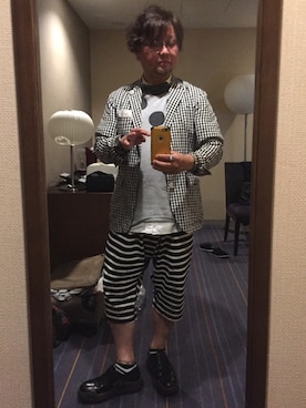 「A（エィス）のアイテム（パンツ）」を使った、せきさんさん（メンズ・161cm）の夏コーディネート