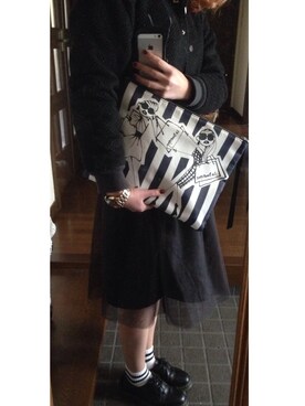「MINIMUM（ミニマム）のアイテム（スカート）」を使った、みくちャすさん（レディース・167cm）の冬コーディネート