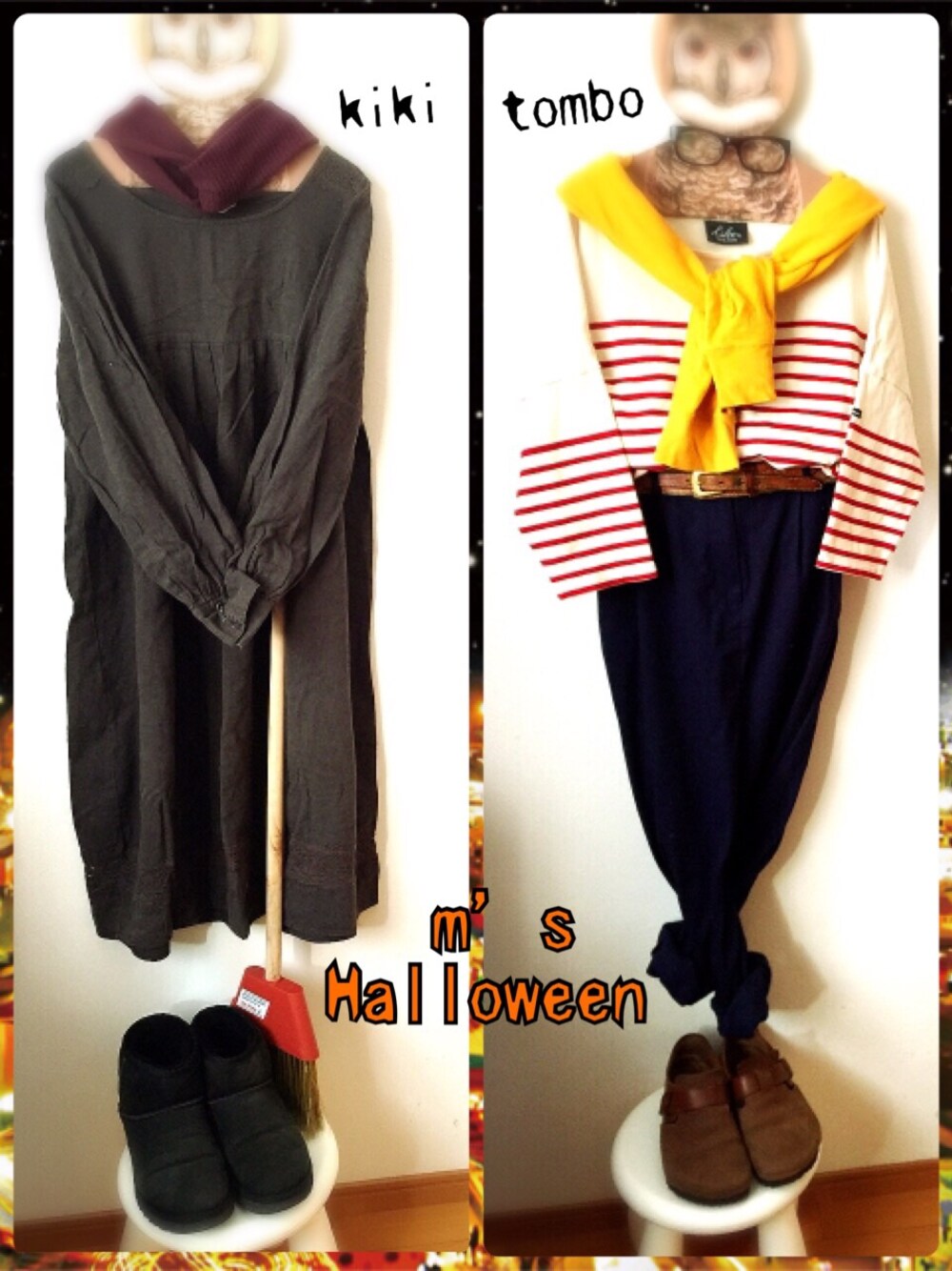「WEAR HALLOWEEN 2014、からし色、ムートンブーツ、仮装」｜「niko and...の【niko and...】ORクロス2WAYヘアバンドAW（ヘアバンド、レッド系）」を使った、▲▽ みんと △▼さん（レディース・160cm）の秋コーディネートの1枚目の写真