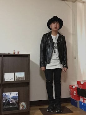 「UNIF（ユニフ）のアイテム（トップス）」を使った、ゆーさん（メンズ・165cm）の冬コーディネート