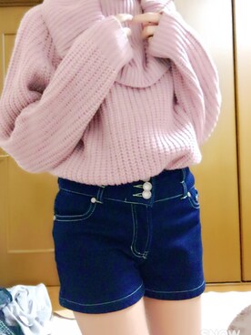 「aveil（アベイル）のアイテム（パンツ）」を使った、acha☆さん（レディース・156cm）の秋コーディネート