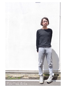 「裾ジップ」｜TICK-TOCKAirlineさん（メンズ・165cm）の春コーディネート