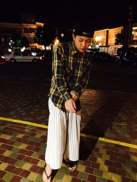 「BURTON（バートン）のアイテム（キャップ）」を使った、よーでぃさん（メンズ・165cm）の夏コーディネート