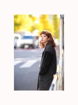 「WEGO（ウィゴー）のWEGO/バイカラーチェスターコート（チェスターコート、グレー系）」を使った、松本鈴香さん（レディース・153cm）の冬コーディネート