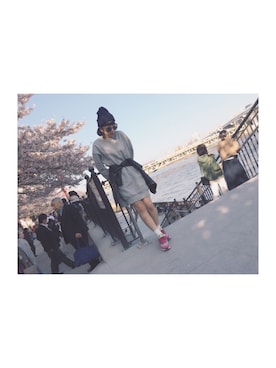 「スエット」｜松本鈴香さん（レディース・153cm）の春コーディネート