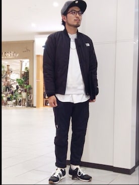 「THE NORTH FACE（ザノースフェイス）のアイテム（ミリタリージャケット）」を使った、かんださん（メンズ・169cm）の秋コーディネート