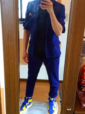 「YEVS（イーブス）のアイテム（テーラードジャケット）」を使った、Hiroshi Matsuuraさん（メンズ・178cm）の夏コーディネート